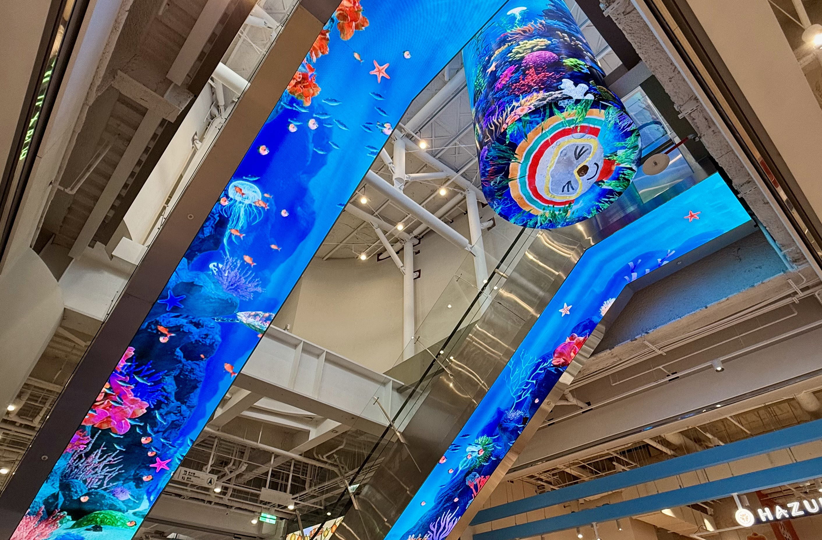 達擎與傑可達整合先進顯示技術與軟硬體應用服務，提供一系列大型LED顯示解決方案，為全新改裝開幕的「清水服務區」佈局嶄新視覺體驗。